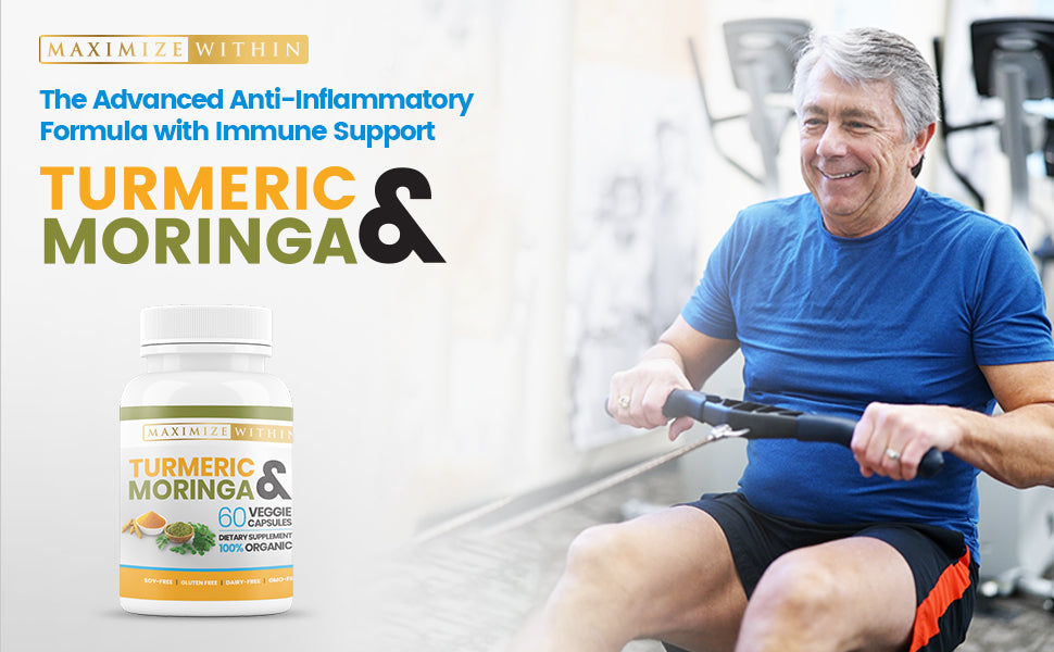 Turmeric and Moringa Supplement - Maximum Slim | Herbal Blend for Overall Wellness