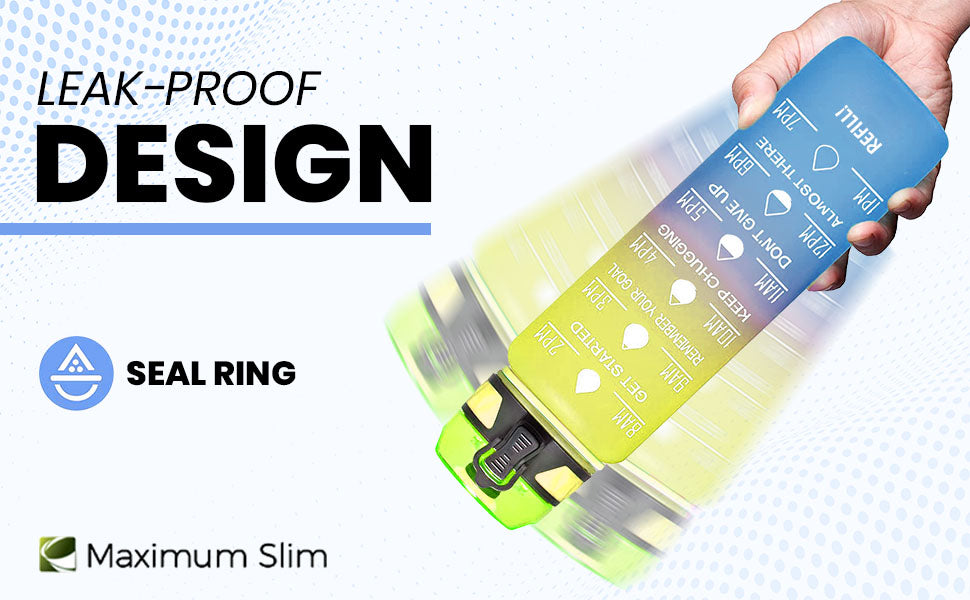 Motivational Water Bottle - 32oz/1000ml - Look at Me Yellow