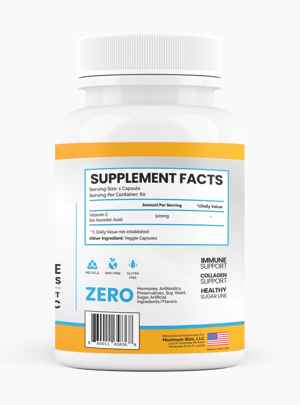 Liposomal Vitamin C Supplement - Maximum Slim | Enhances Immune Health & Antioxidant Support