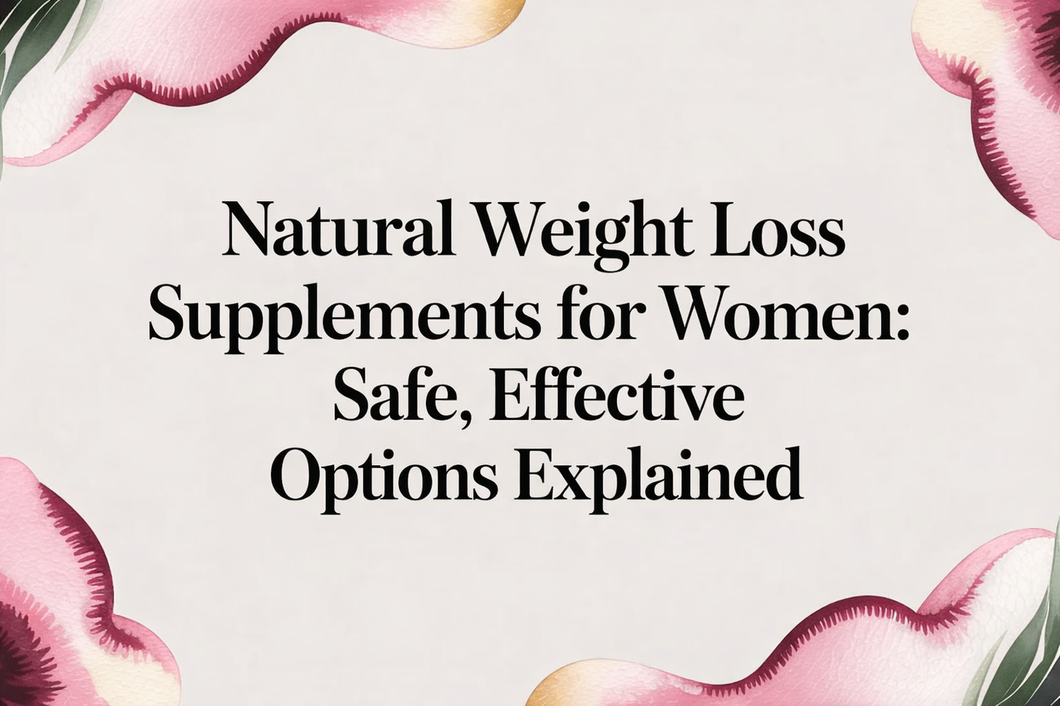Natural weight loss supplements for women: Safe, effective options explained