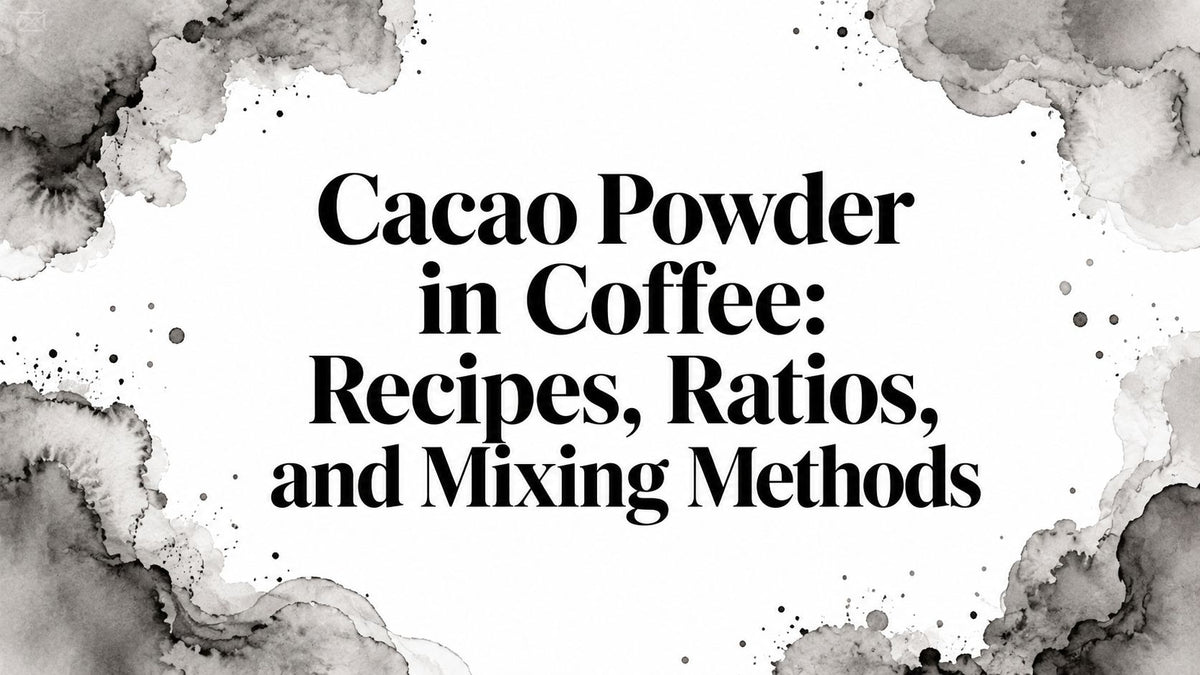Cacao Powder in Coffee: Recipes, Ratios, and Mixing Methods