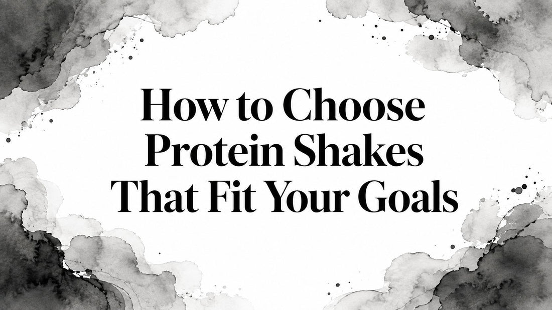 How to Choose Protein Shakes That Fit Your Goals