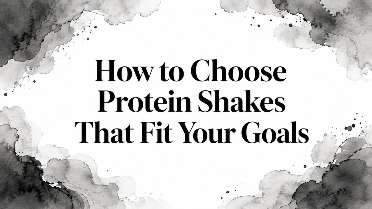 How to Choose Protein Shakes That Fit Your Goals
