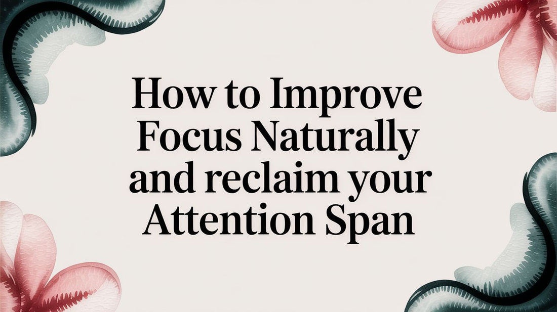 How to Improve Focus Naturally and Reclaim Your Attention Span