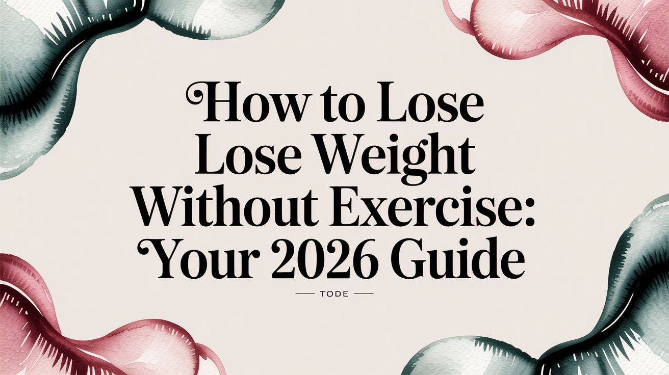 How To Lose Weight Without Exercise: Your 2026 Guide