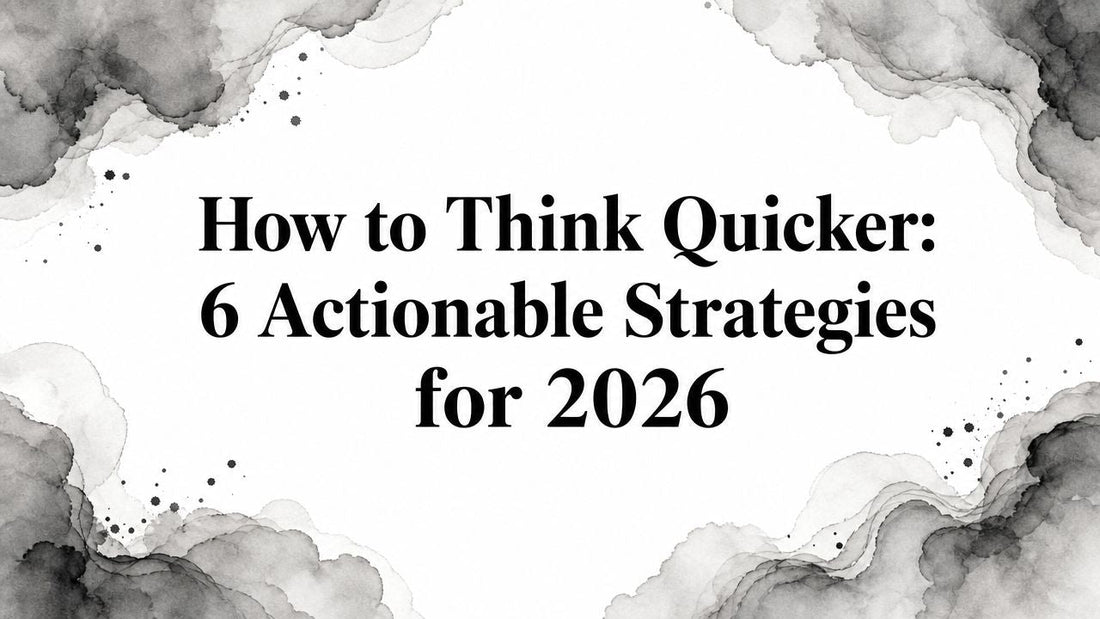 How to Think Quicker: 6 Actionable Strategies for 2026