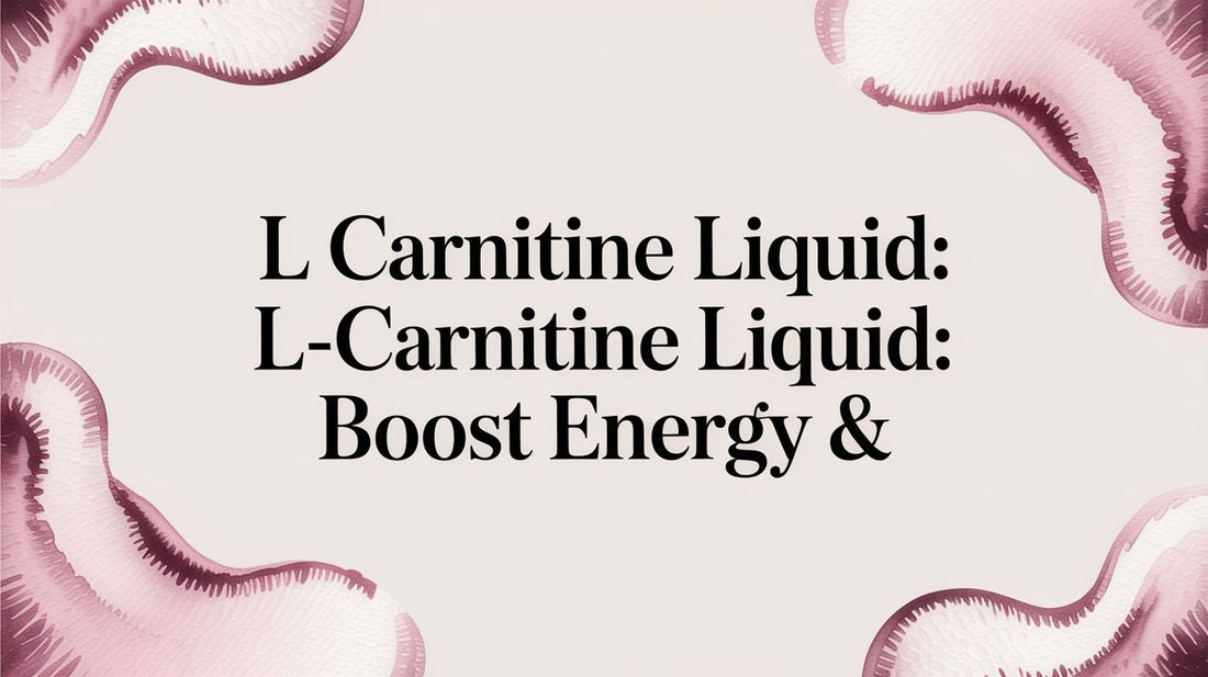 L Carnitine Liquid: L-Carnitine Liquid: Boost Energy & Metabolism