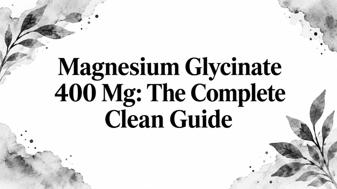 Magnesium Glycinate 400 Mg: The Complete Clean Guide