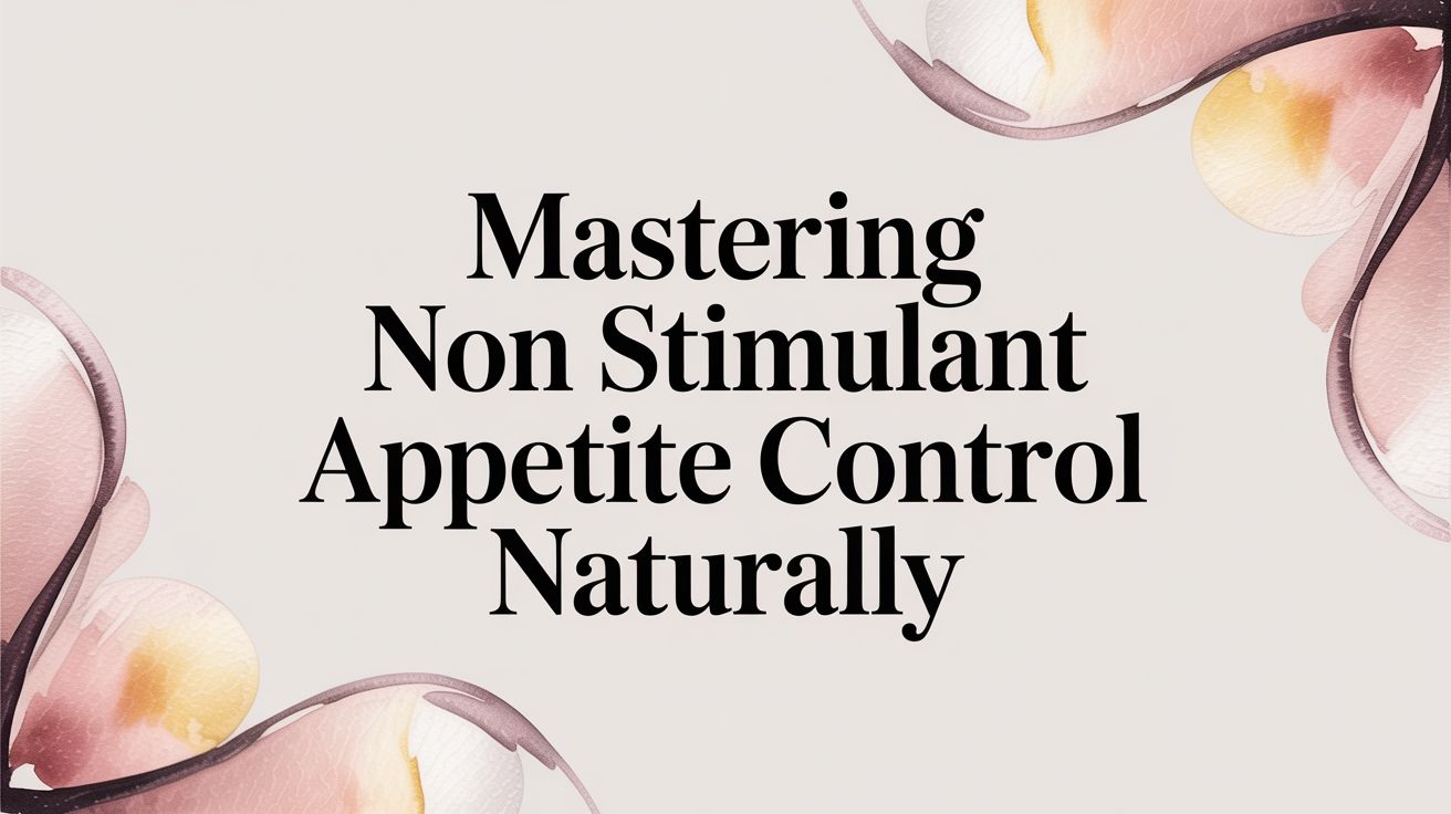 Mastering Non Stimulant Appetite Control Naturally