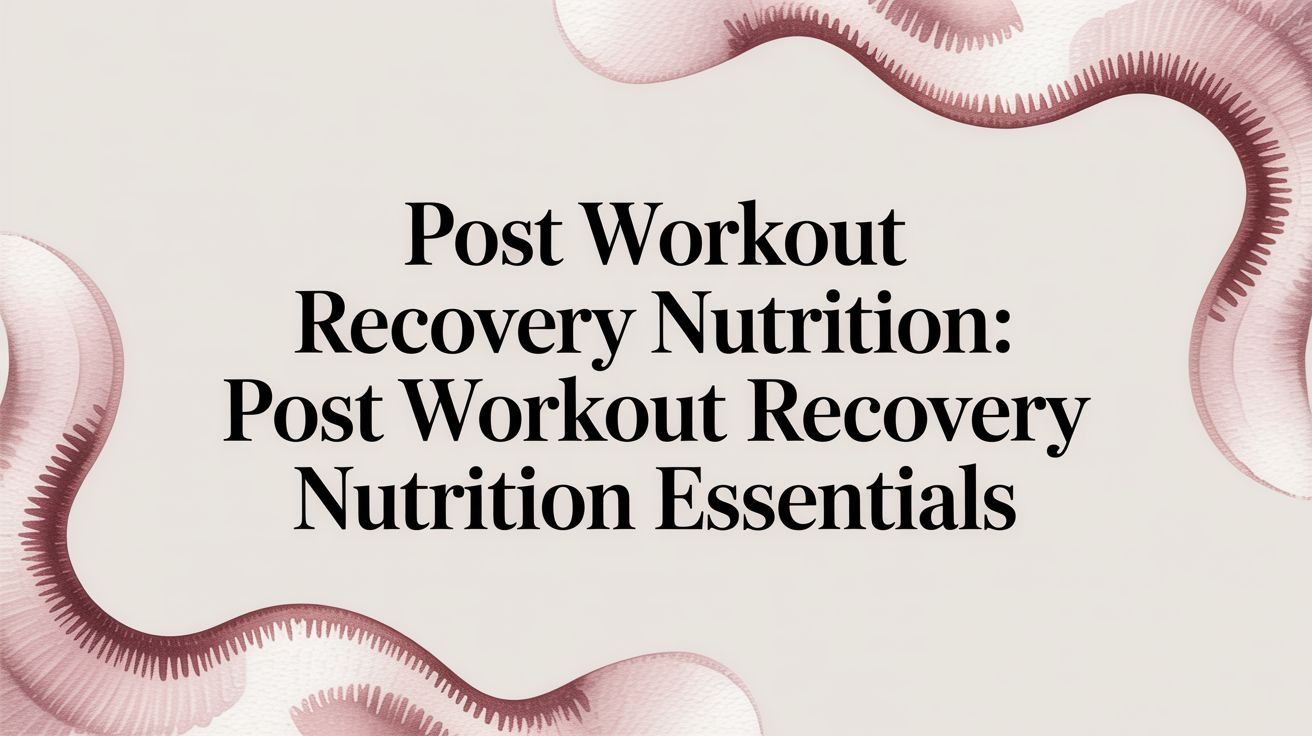 Post Workout Recovery Nutrition: post workout recovery nutrition Essentials