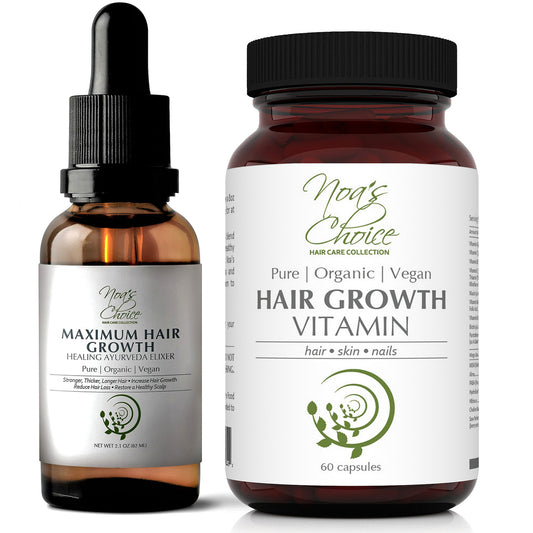Noa’s Choice Organic Ayurvedic Hair Growth Kit - Maximum Slim | Strengthens & Nourishes Hair