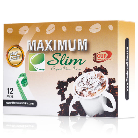Maximum Slim Original Classic Cocoa (12 ct) | Delicious Drink Mix for a Healthy Lifestyle