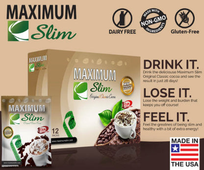 Maximum Slim Original Classic Cocoa | Delicious Drink Mix for a Healthy Lifestyle