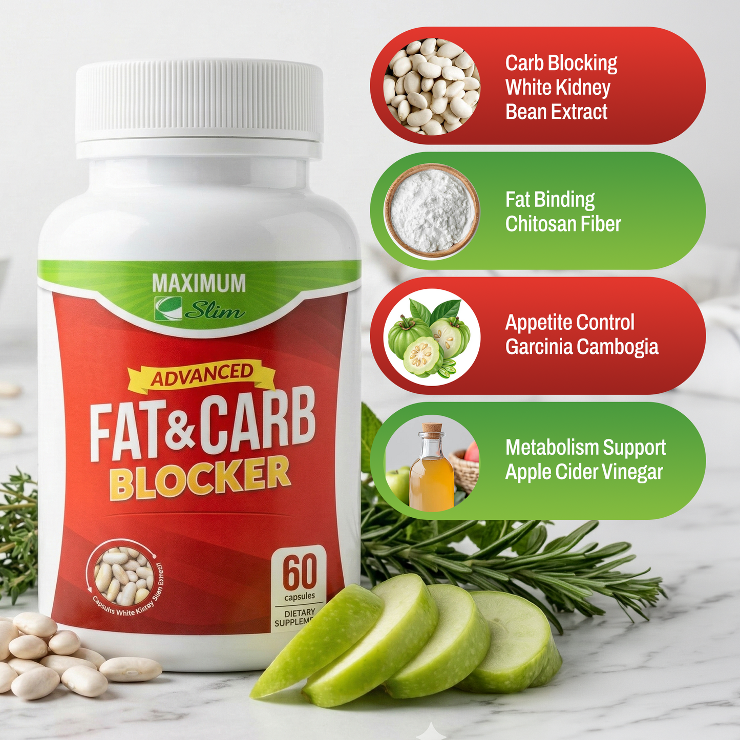 Maximum Slim White Kidney Bean Extract Formula | Daily Wellness Support