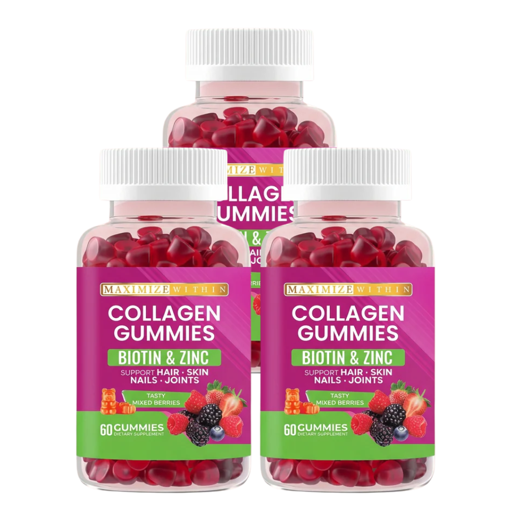 Collagen Gummies, Mixed Berries Flavor – Supports Hair, Skin, Nails, Joints