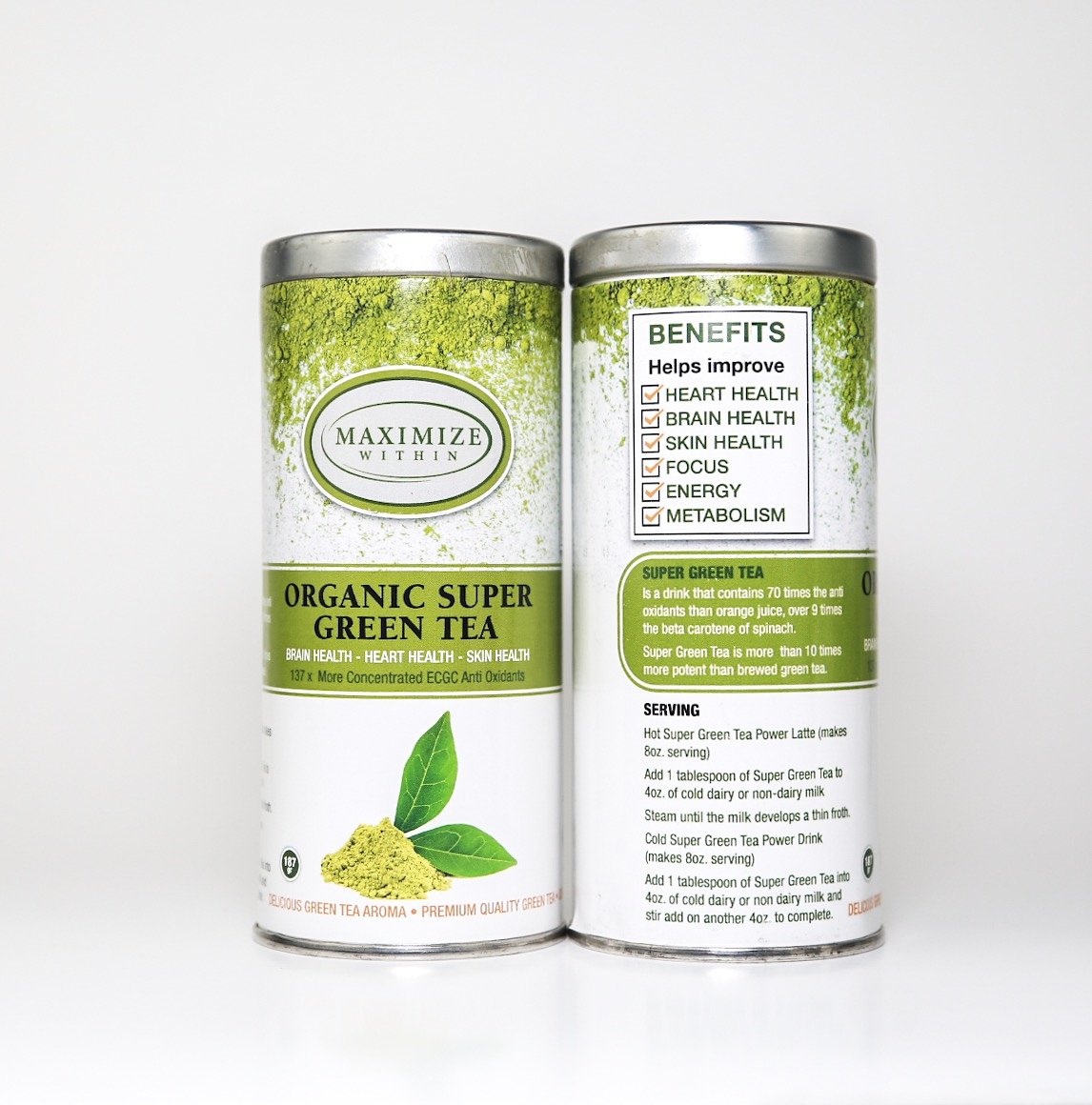 Organic Matcha Super Green Tea - Maximum Slim | Antioxidant-Rich for Focus & Energy