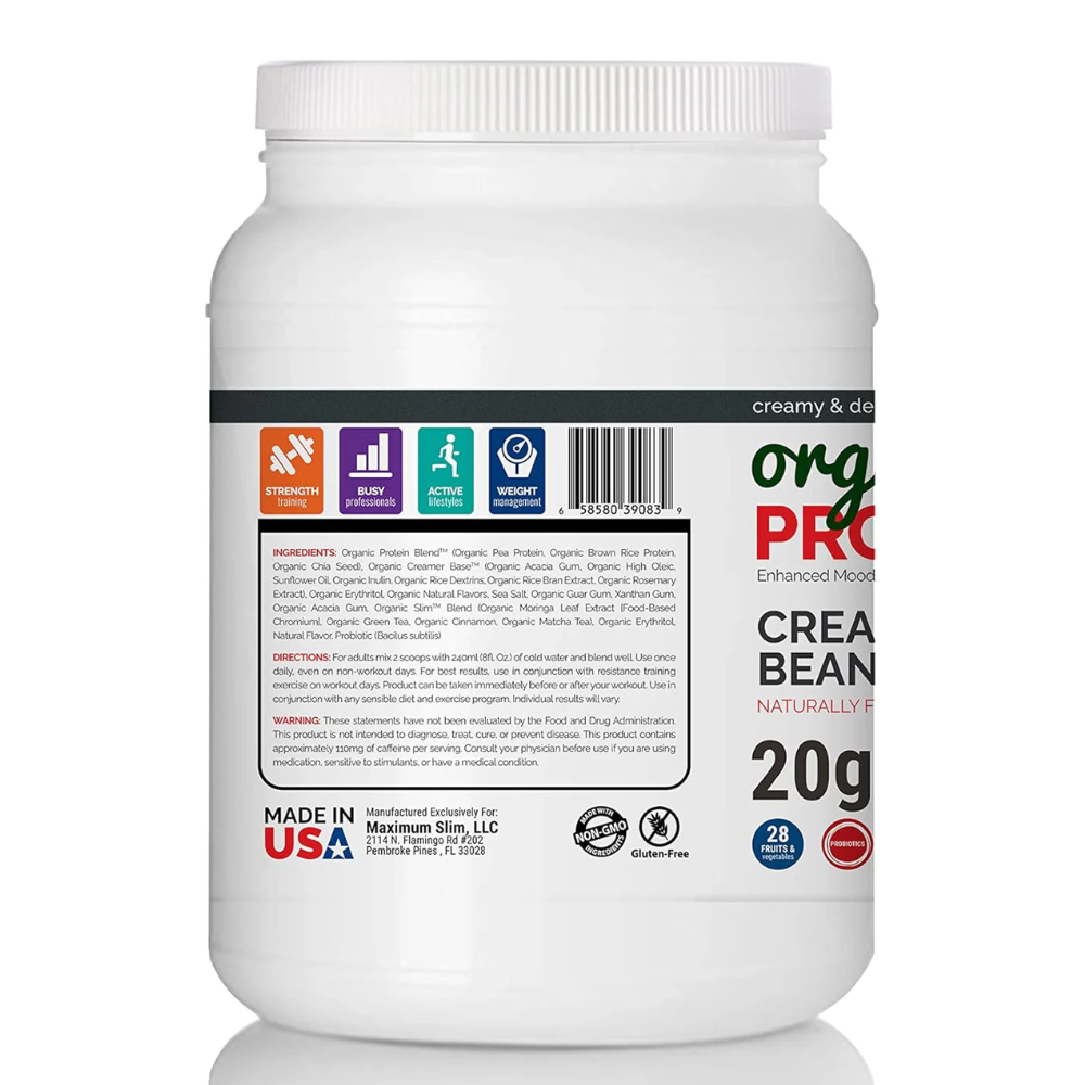 Organic Protein Shake - Maximum Slim | Nutrient Rich Drink for Muscle Recovery