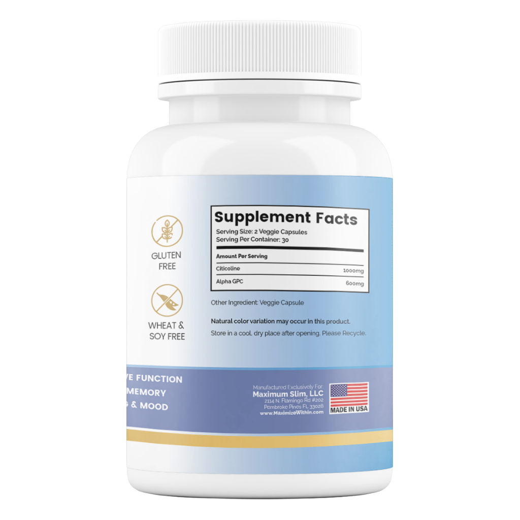 Alpha-GPC + Citicoline - Maximize Within | Special Nootropic Formula