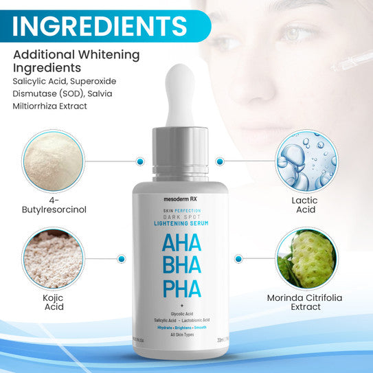 Mesoderm RX AHA BHA PHA Dark Spot Lightening Serum - Mesoderm | Evens Skin Tone