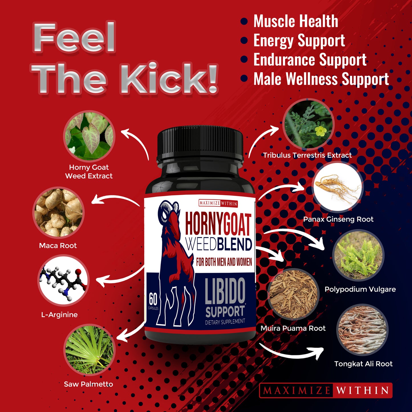 Horny Goat Weed Supplement - Maximum Slim | Supports Vitality & Performance