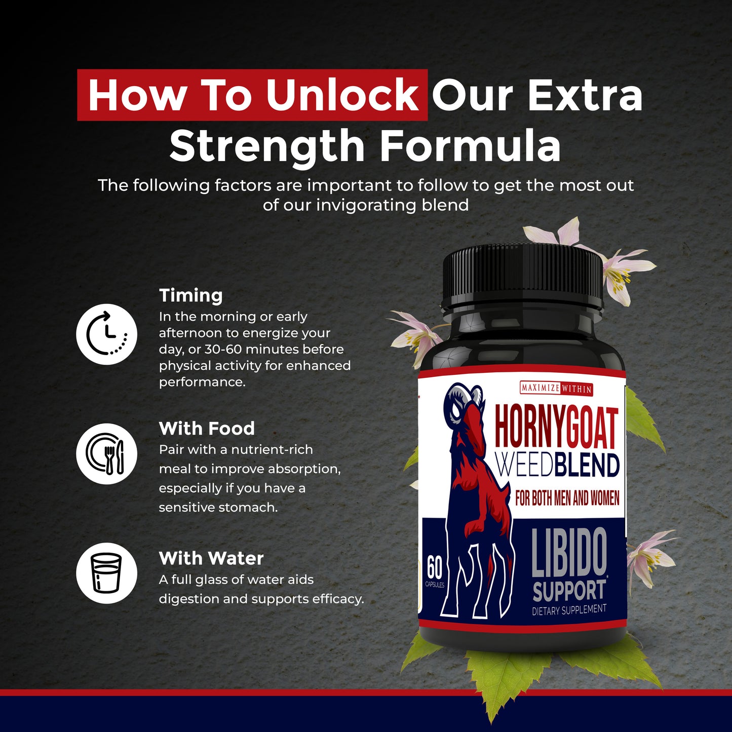 Horny Goat Weed Supplement - Maximum Slim | Supports Vitality & Performance