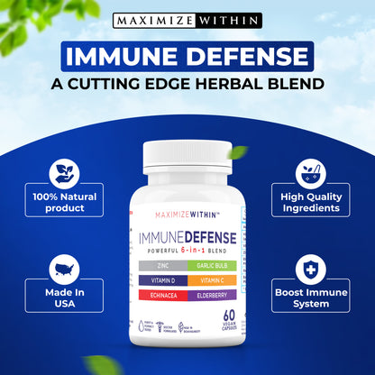 Immune Defense 6-in-1 Powerful Formula - Maximum Slim | Comprehensive Immune Support