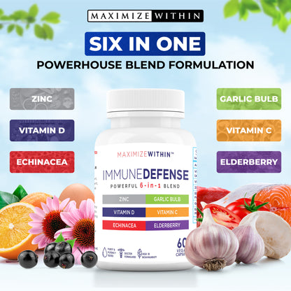 Immune Defense 6-in-1 Powerful Formula - Maximum Slim | Comprehensive Immune Support