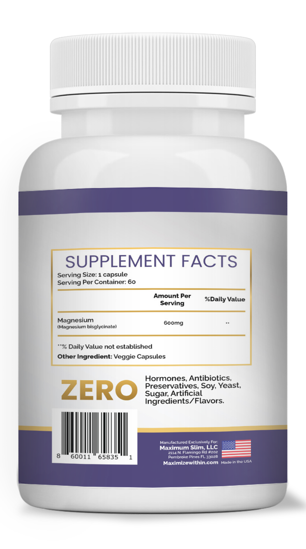 Magnesium Extra Strength - Maximum Slim | Supports Muscle & Nerve Function