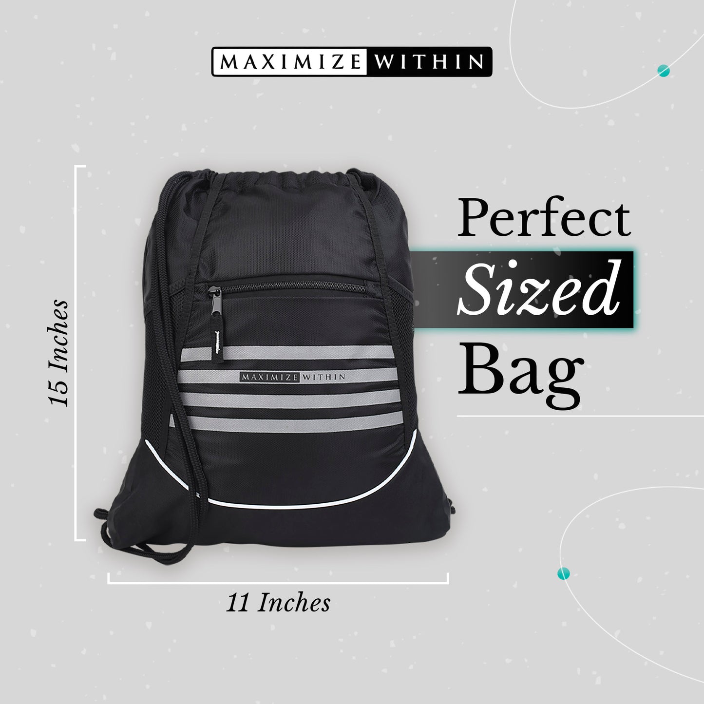 Sackpack Drawstring Backpack Gym Bag - Maximum Slim | Durable & Lightweight for Active Lifestyles