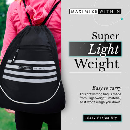 Sackpack Drawstring Backpack Gym Bag - Maximum Slim | Durable & Lightweight for Active Lifestyles