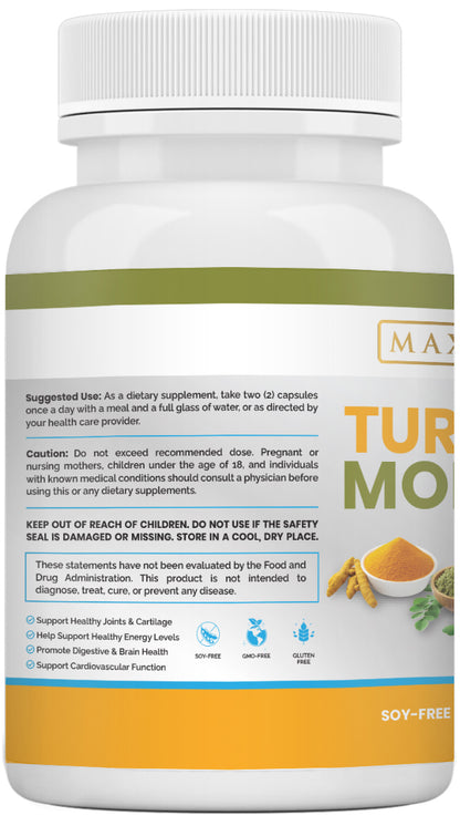 Turmeric and Moringa Supplement - Maximum Slim | Herbal Blend for Overall Wellness