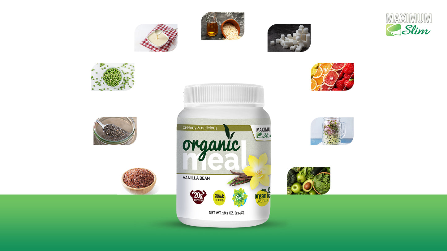 Maximum Slim Organic Fat Burning Meal Vanilla Bean | Nutritious Meal Replacement Shake