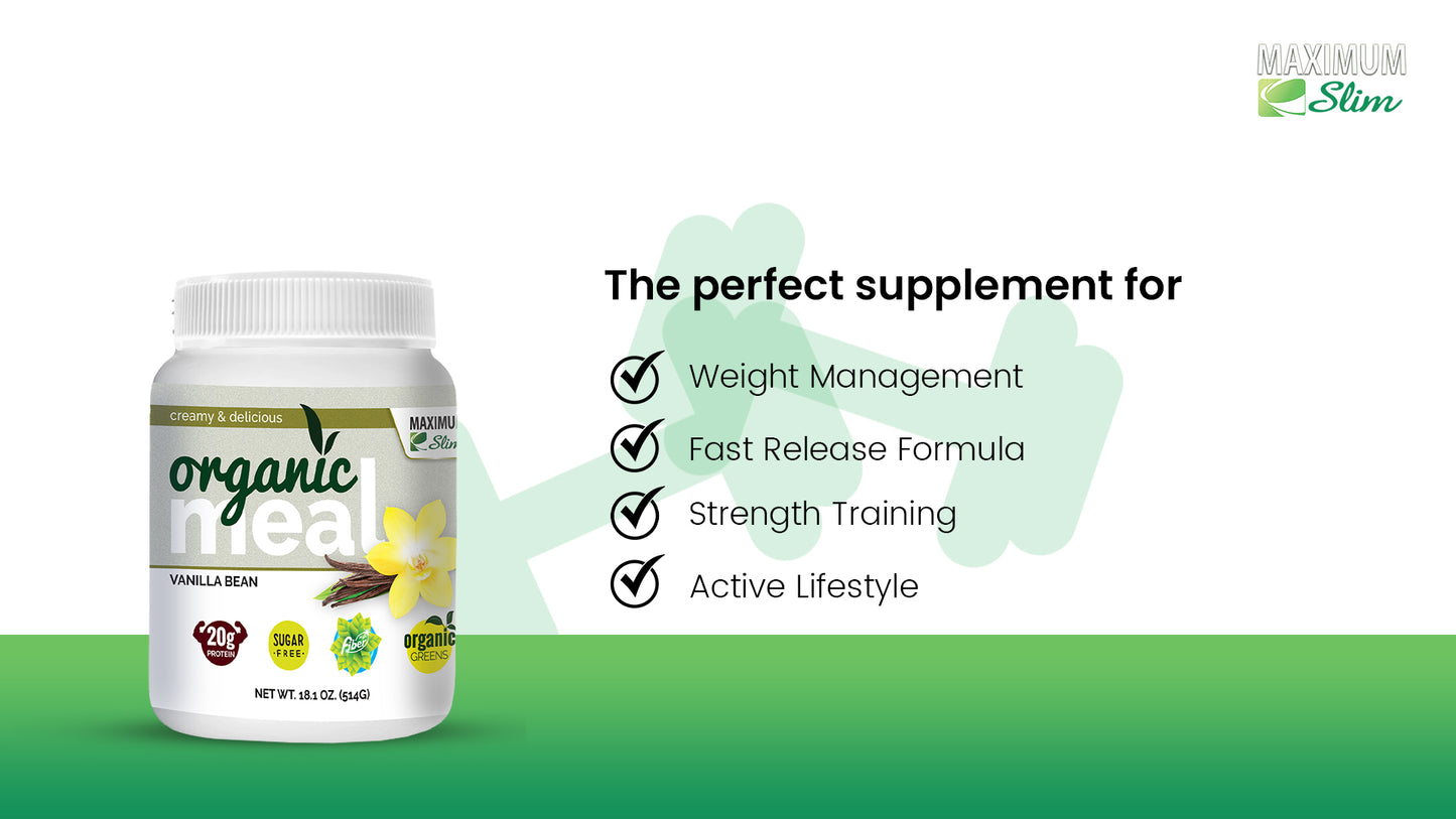 Maximum Slim Organic Fat Burning Meal Vanilla Bean | Nutritious Meal Replacement Shake