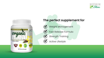 Maximum Slim Organic Fat Burning Meal Vanilla Bean | Nutritious Meal Replacement Shake