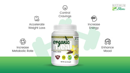 Maximum Slim Organic Fat Burning Meal Vanilla Bean | Nutritious Meal Replacement Shake