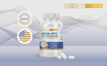 Alpha GPC + Citicoline Supplement - Maximum Slim | Supports Cognitive Function & Focus