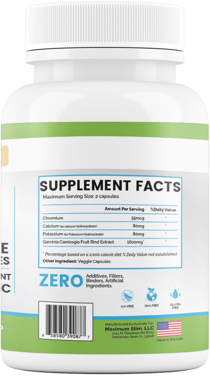 100% Pure Garcinia Cambogia - Maximum Slim | Natural Supplement for Healthy Living