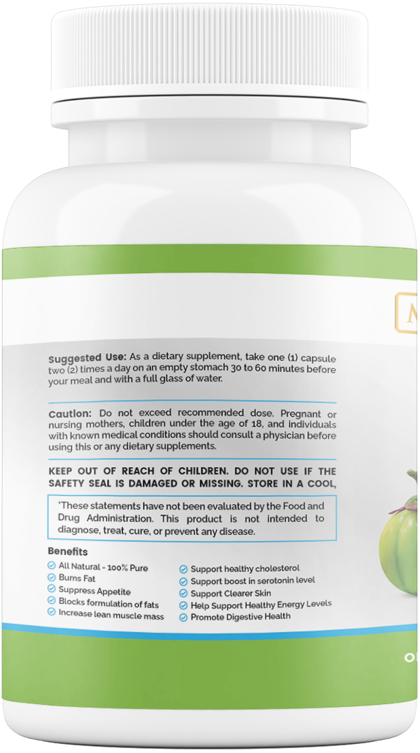 100% Pure Garcinia Cambogia - Maximum Slim | Natural Supplement for Healthy Living
