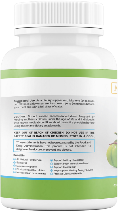 100% Pure Garcinia Cambogia - Maximum Slim | Natural Supplement for Healthy Living