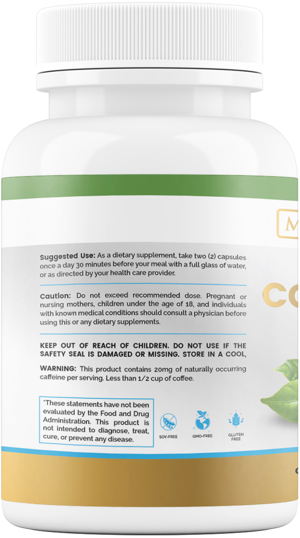 Green Coffee Bean Extract Supplement - Maximum Slim | Supports Metabolism & Energy