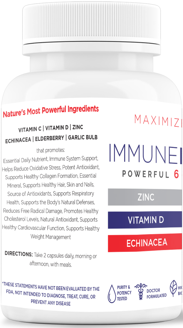 Immune Defense 6-in-1 Powerful Formula - Maximum Slim | Comprehensive Immune Support
