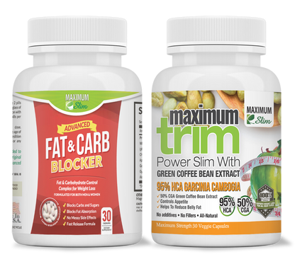 Fat & Carb Blocker with Garcinia Cambogia - Maximum Slim (30 ct) | Supports Weight Management