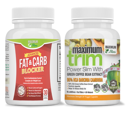Maximum Trim Dual System – Garcinia Cambogia & Fat & Carb Formula for Routine Support