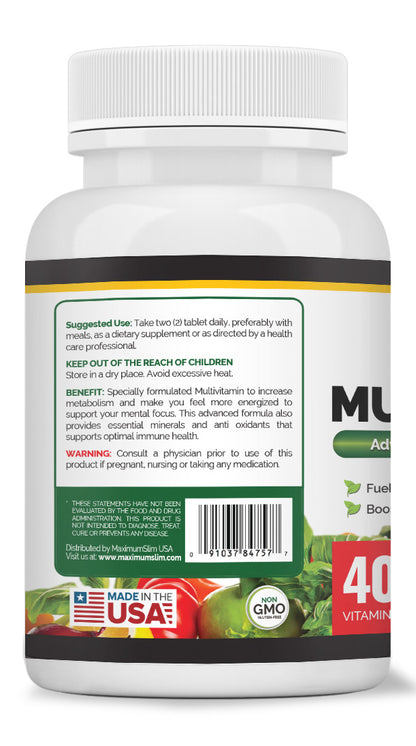 Maximum Slim Multi-Vitamin | Daily Nutritional Support for Overall Wellness