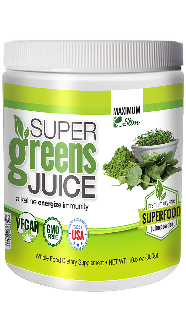 Fat Burning SuperGreens Powder - Maximum Slim | Nutrient-Rich Drink Mix for Metabolism Support