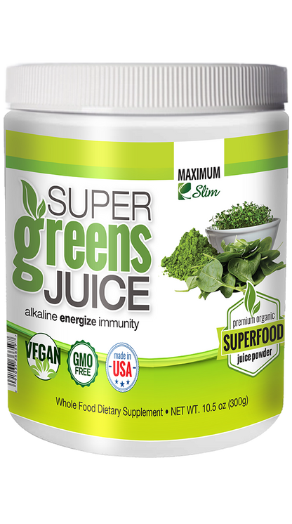 Fat Burning SuperGreens Powder - Maximum Slim | Nutrient-Rich Drink Mix for Metabolism Support
