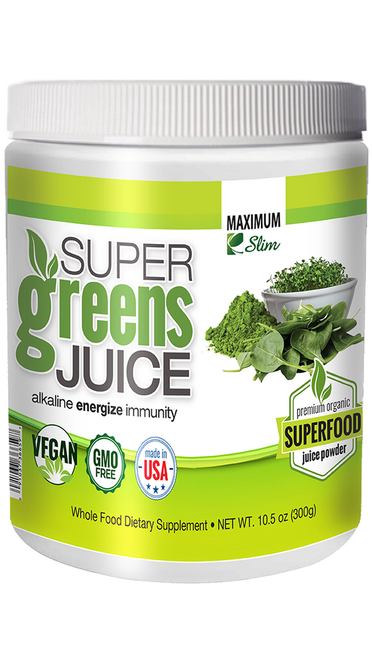 Fat Burning SuperGreens Powder - Maximum Slim | Nutrient-Rich Drink Mix for Metabolism Support