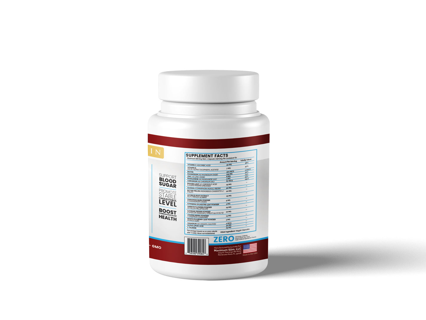 Blood Sugar Support Supplement - Maximum Slim | Helps Maintain Healthy Glucose Levels
