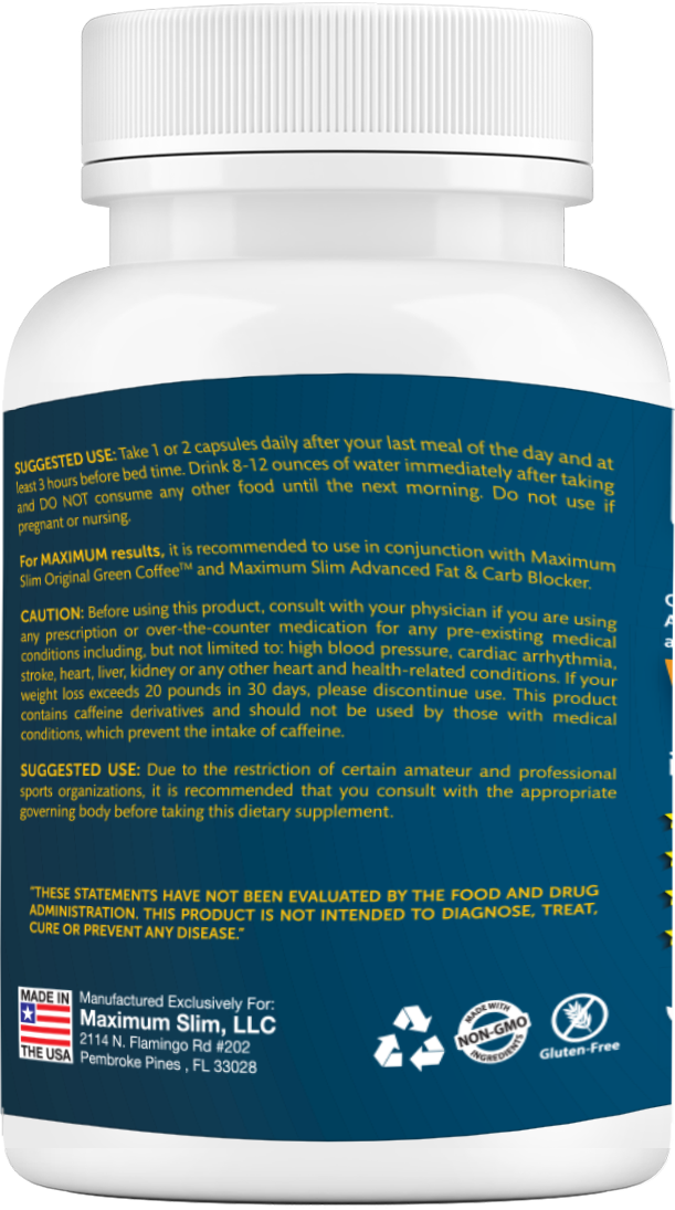 Maximum Slim Nighttime Weight Support | Formulated for Evening Metabolic Support