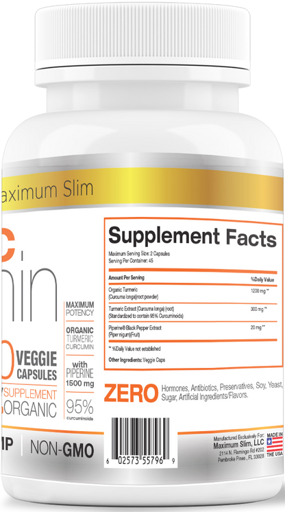 Turmeric Curcumin Supplement - Maximum Slim | Natural Joint & Wellness Support